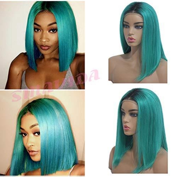 Ombre Turquoise Bob Lace Front Wig